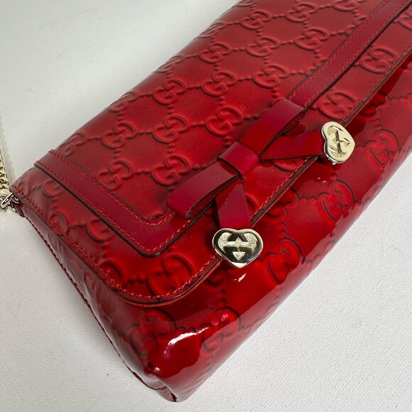 Gucci Broadway Evening Bag Enamel Red - Picture 4 of 7
